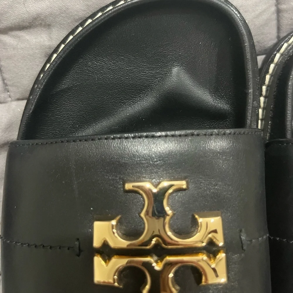 Tory Burch Everly Anatomic Lug Paris Nappa Slide black 5.5 beach